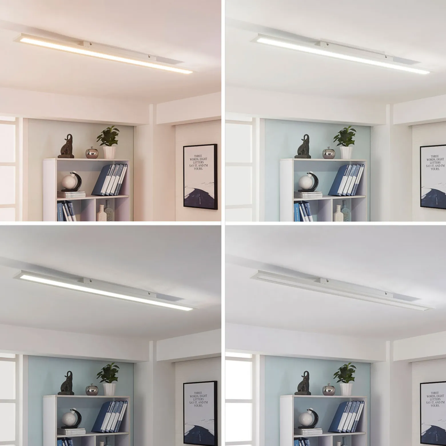 Arcchio LED-paneeli Arya, 120 cm, valkoinen, himmennettävä, alumiinia