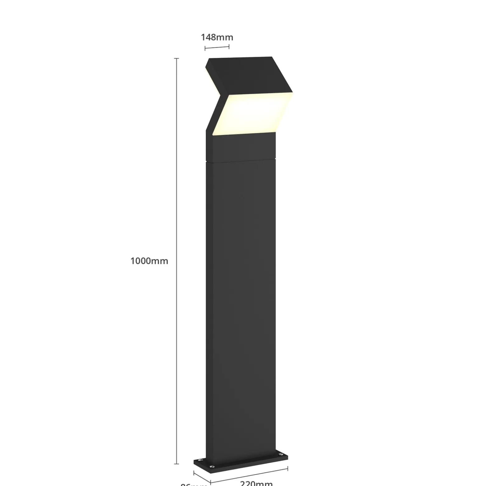 Arcchio LED polkuvalaisin Havin, antrasiitti, metalli, 100cm