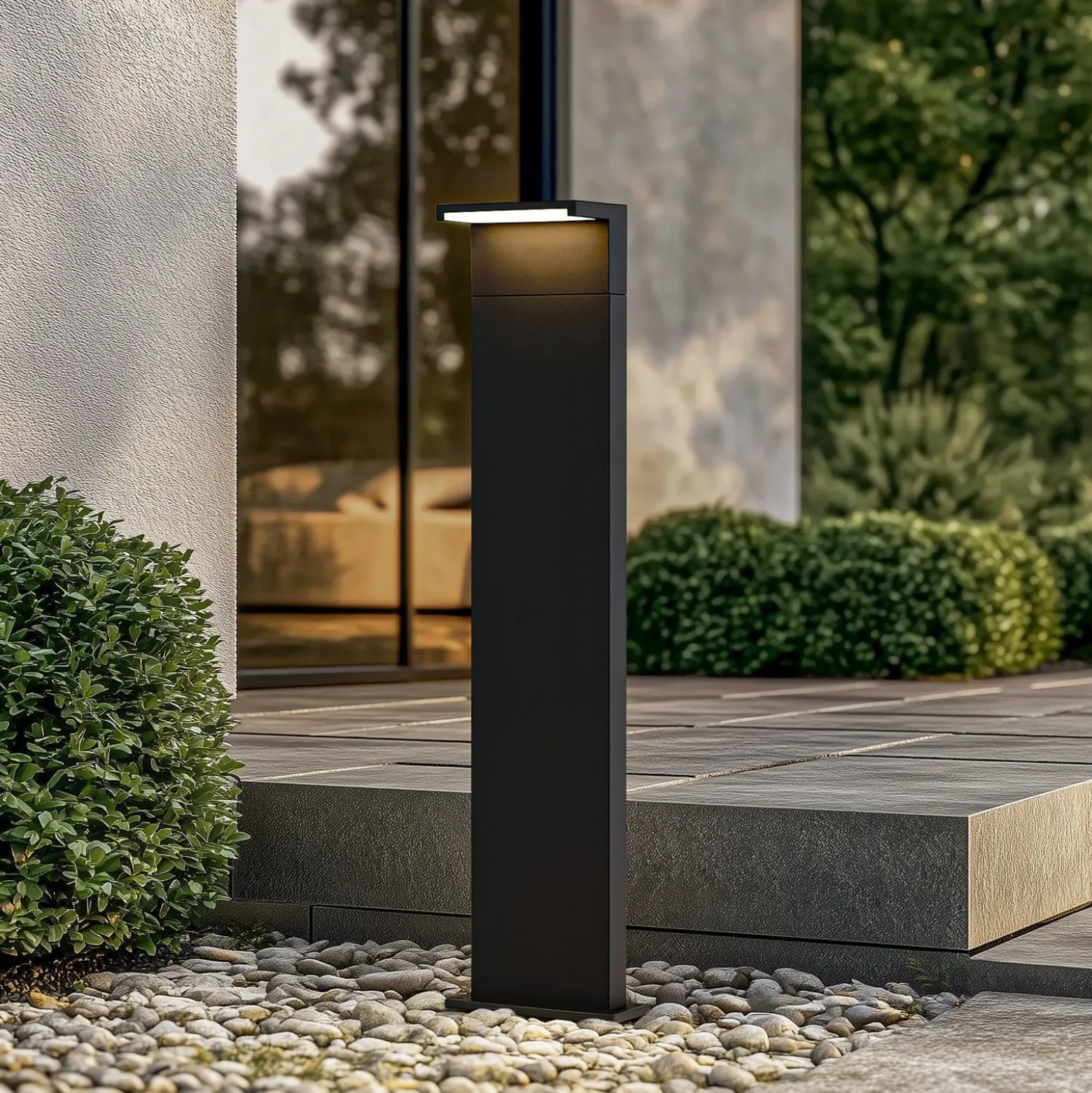 Arcchio LED-pylväsvalaisin Iberion, 90 cm, antrasiitti, metalli
