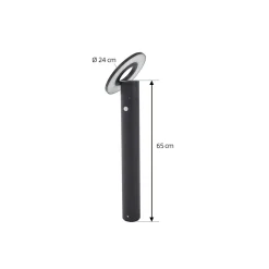 Arcchio LED-pylväsvalaisin Tovio, korkeus 81 cm, anturi, antrasiitti