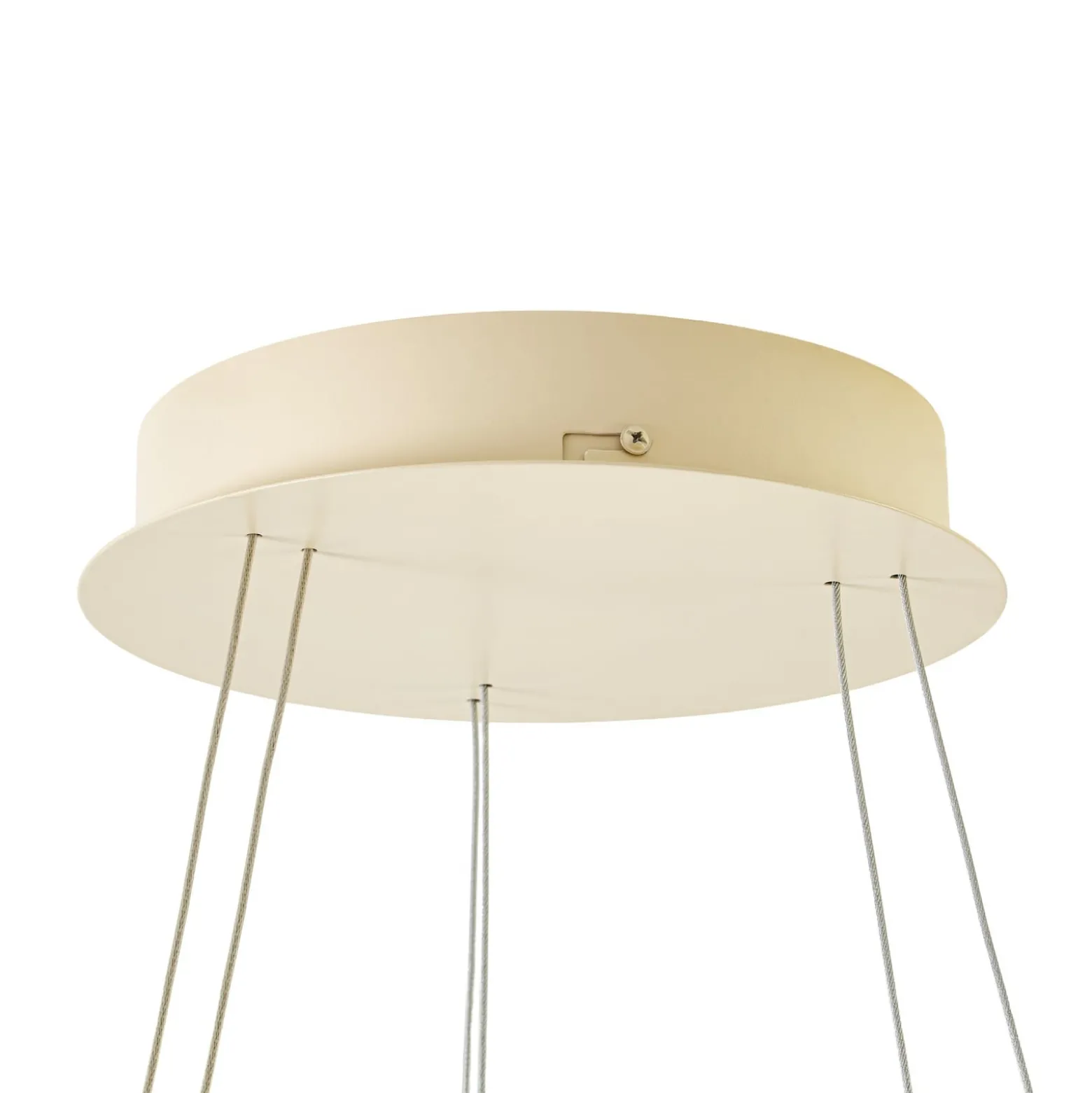 Arcchio LED-riippuvalaisin Albiona, beige, 2 rengasta, halkaisija 60 cm
