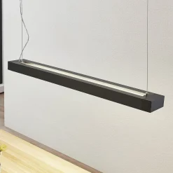 Arcchio LED-riippuvalaisin Cuna, 92 cm, musta, metallia