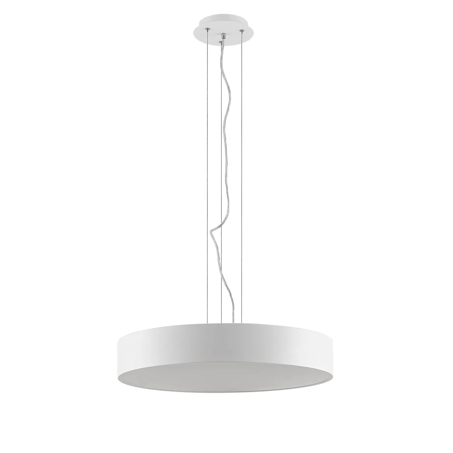 Arcchio LED-riippuvalaisin Noabelle, Ø 60 cm, valkoinen, metalli