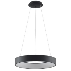 Arcchio LED-ripustusvalaisin Aleksi, Ø 60 cm, musta, metalli, CCT