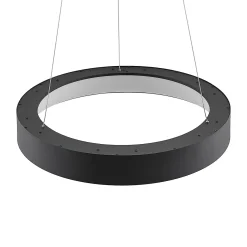 Arcchio LED-ripustusvalaisin Aleksi, Ø 60 cm, musta, metalli, CCT