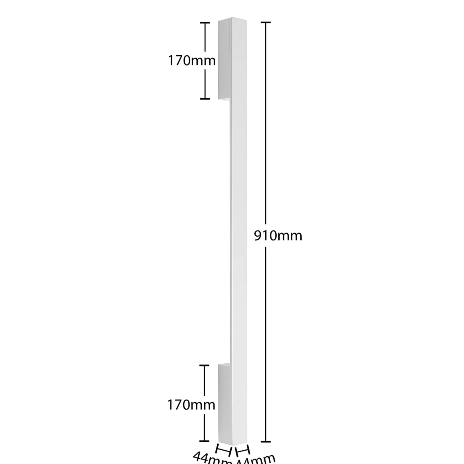 Arcchio LED-seinävalaisin Ivano, 91 cm, valkoinen, alumiini