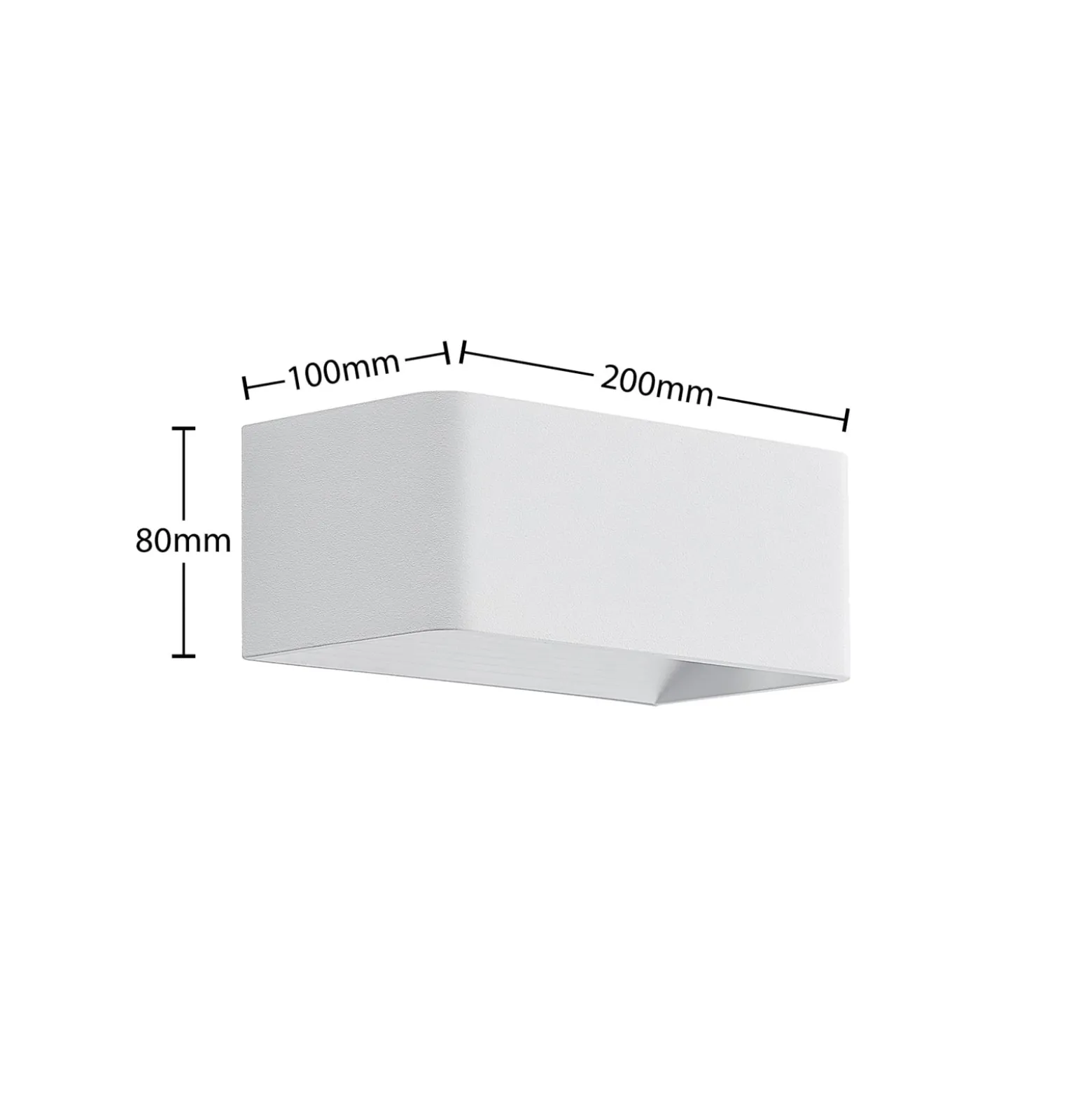 Arcchio LED-seinävalaisin Karam, 20 cm, valkoinen, metalli, ylös/alasvalo