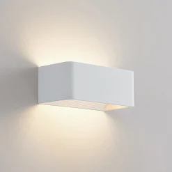 Arcchio LED-seinävalaisin Karam, 20 cm, valkoinen, metalli, ylös/alasvalo