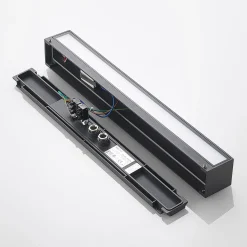 Arcchio LED-seinävalaisin Lengo, 50 cm, 1-lamppuinen, antrasiitti, CCT