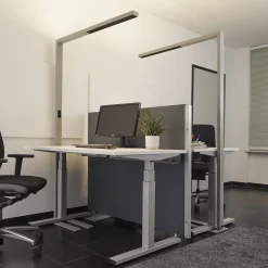 Arcchio LED-toimiston lattiavalaisin Jolinda, hopea, CCT, anturi,