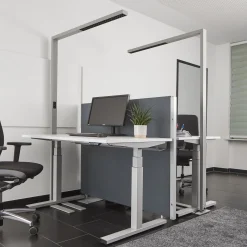 Arcchio LED-toimiston lattiavalaisin Jolinda, hopea, CCT, anturi,