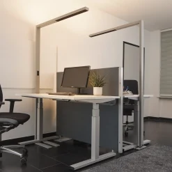 Arcchio LED-toimiston lattiavalaisin Jolinda, hopea, CCT, anturi,