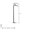 Arcchio LED-toimiston lattiavalaisin Jolinda, T-muoto, musta, 4000 K