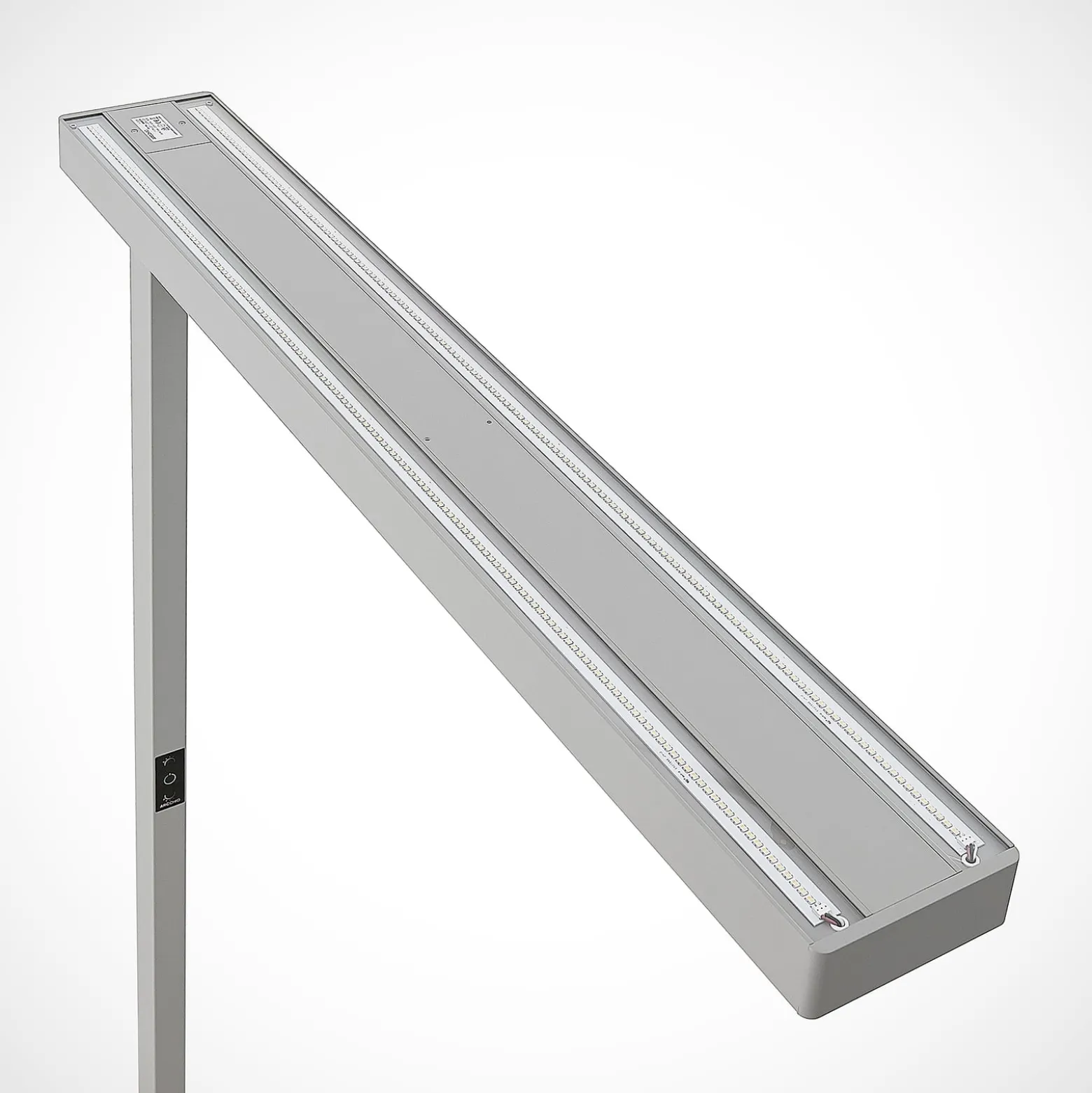 Arcchio LED-toimistovalaisin Susi, hopea, anturi, himmennin, CCT-arvo