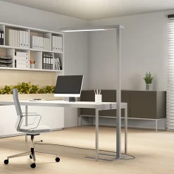 Arcchio LED-toimistovalaisin Susi, hopea, anturi, himmennin, CCT-arvo