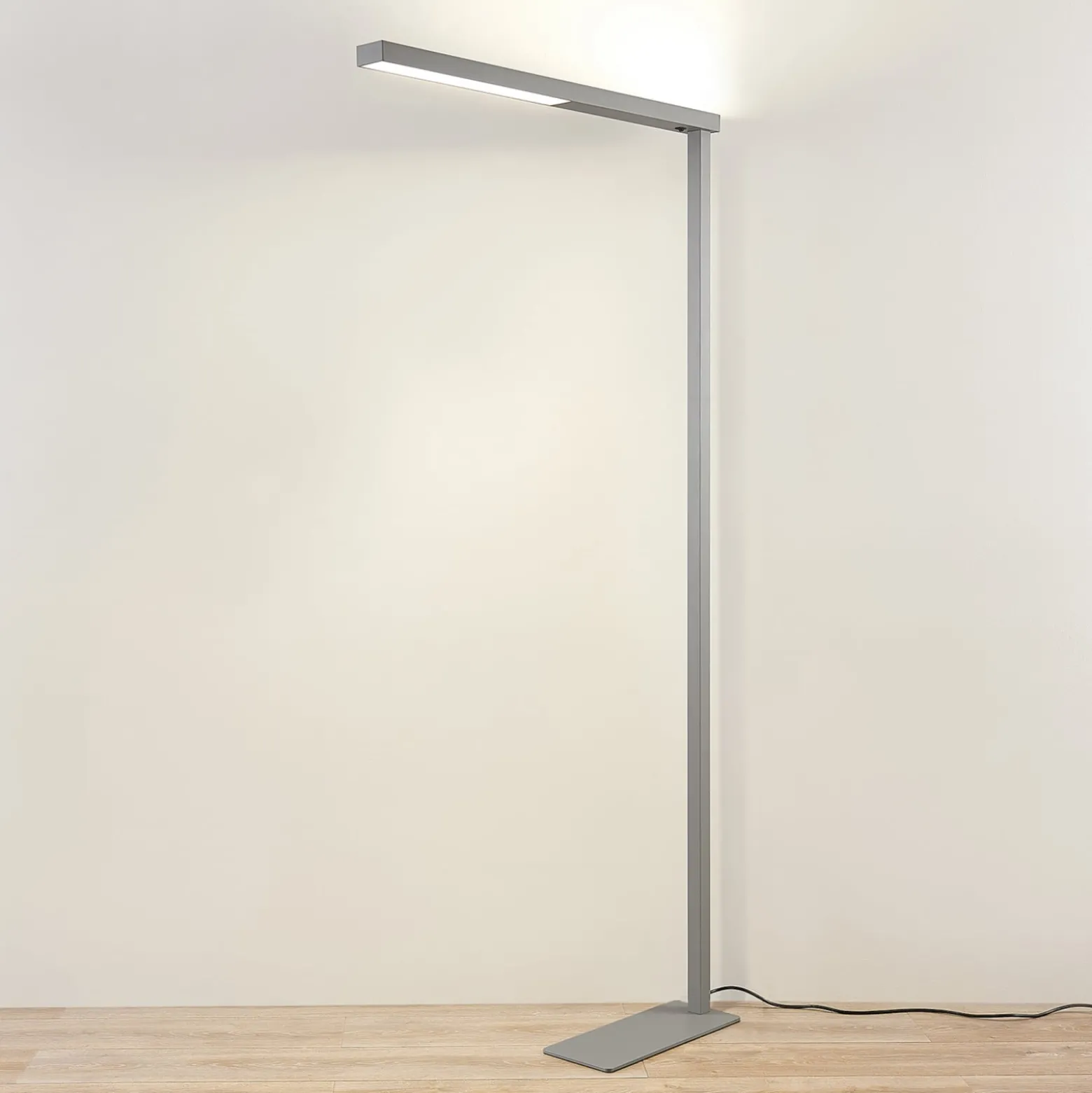 Arcchio LED toimistovalaisin Tamilo, hopea, metalli, 194cm