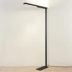 Arcchio LED toimistovalaisin Tamilo, musta, metalli, 194cm