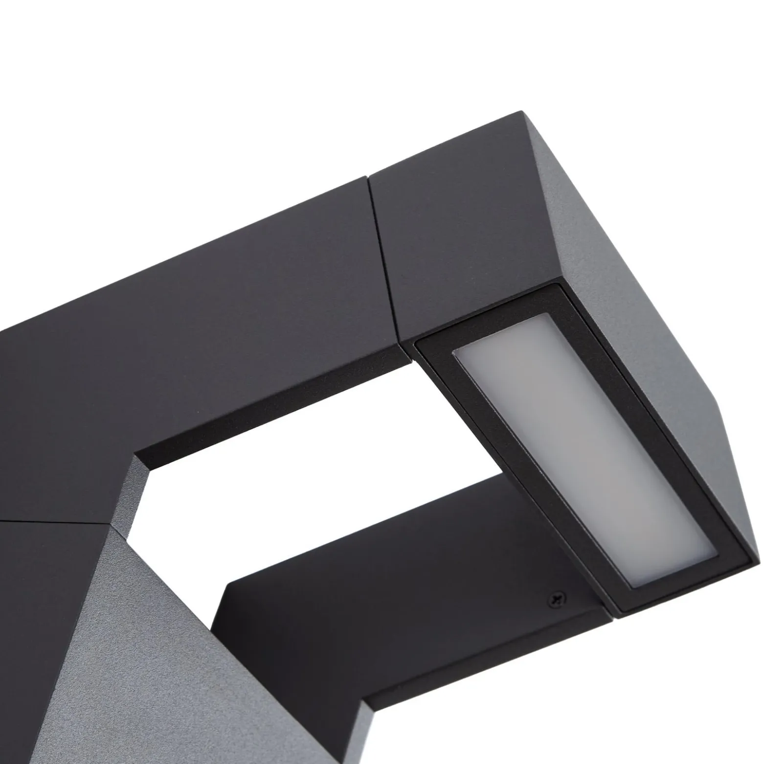 Arcchio LED-ulkoseinälamppu Kovato, liiketunnistin, tummanharmaa, IP65