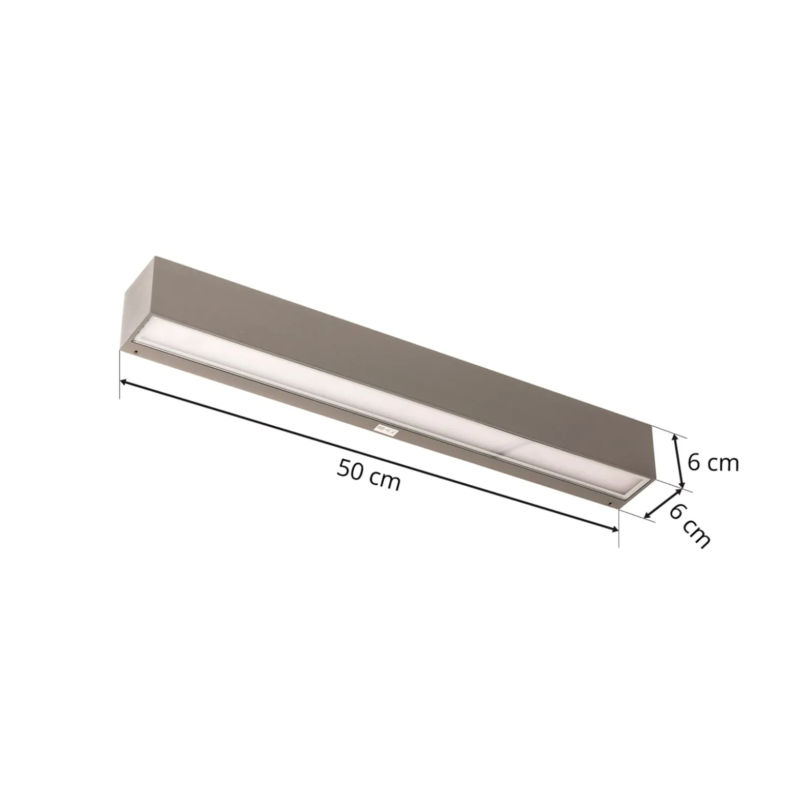 Arcchio LED-ulkoseinälamppu Lengo, 50 cm, 1-lamppuinen, harmaa, CCT
