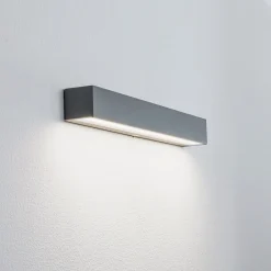 Arcchio LED-ulkoseinälamppu Lengo, 50 cm, 1-lamppuinen, harmaa, CCT