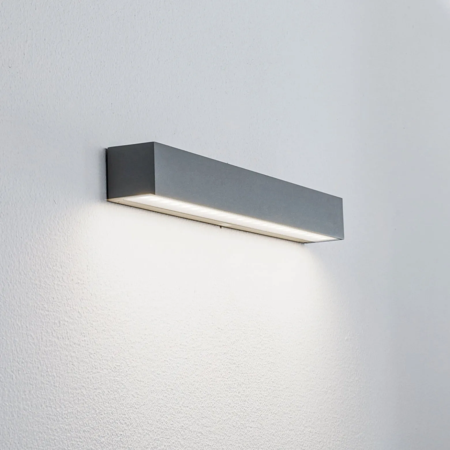Arcchio LED-ulkoseinälamppu Lengo, 50 cm, 1-lamppuinen, harmaa, CCT