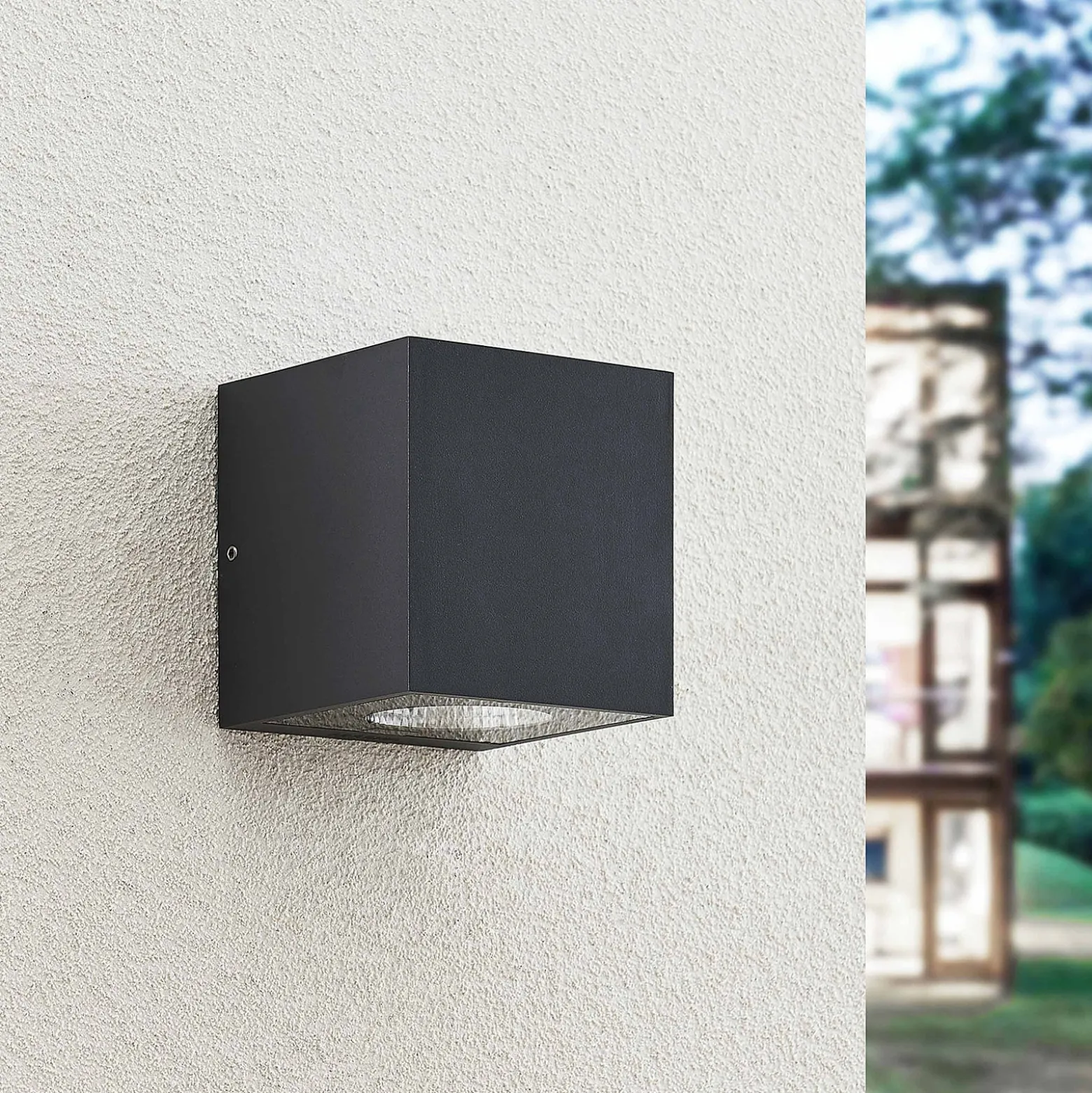 Arcchio LED-ulkoseinälamppu Tassnim, 2-lamppuinen, antrasiitti, IP65