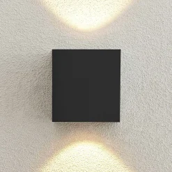 Arcchio LED-ulkoseinälamppu Tassnim, 2-lamppuinen, antrasiitti, IP65