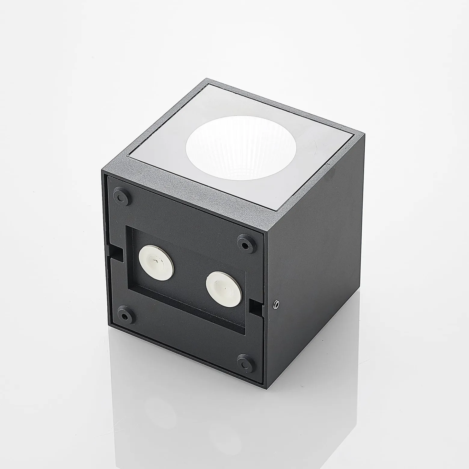 Arcchio LED-ulkoseinälamppu Tassnim, 2-lamppuinen, antrasiitti, IP65