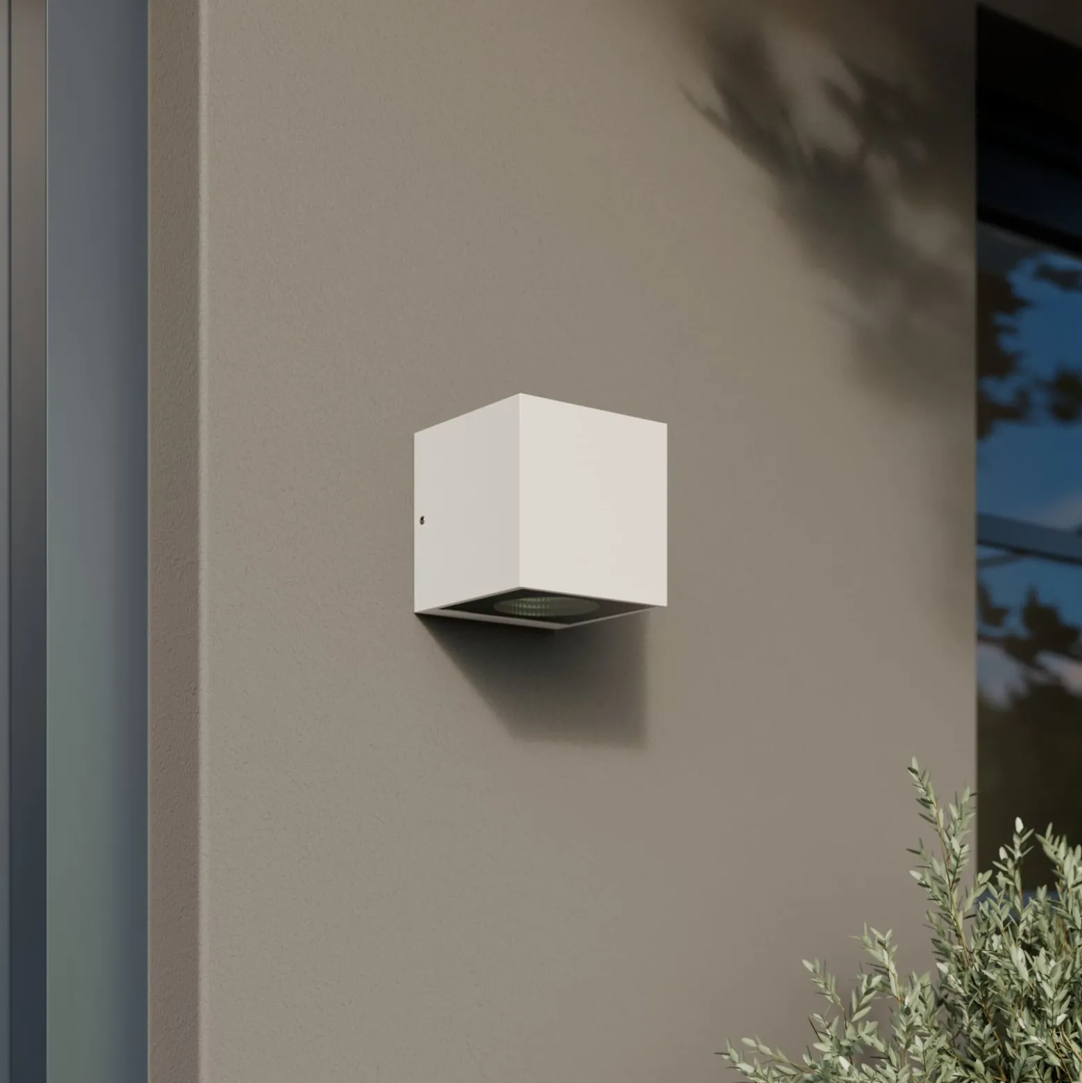 Arcchio LED-ulkoseinälamppu Tassnim, 1-lamppuinen, valkoinen, IP65