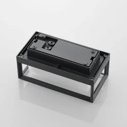 Arcchio LED-ulkoseinävalaisin Ismera, antrasiitti/opaali, IP65