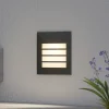 Arcchio LED upotettava seinävalaisin Zamo, rasteri, musta, IP65