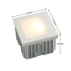Arcchio LED upotettava seinävalaisin Zamo, valkoinen, 11 cm, metalli, IP65