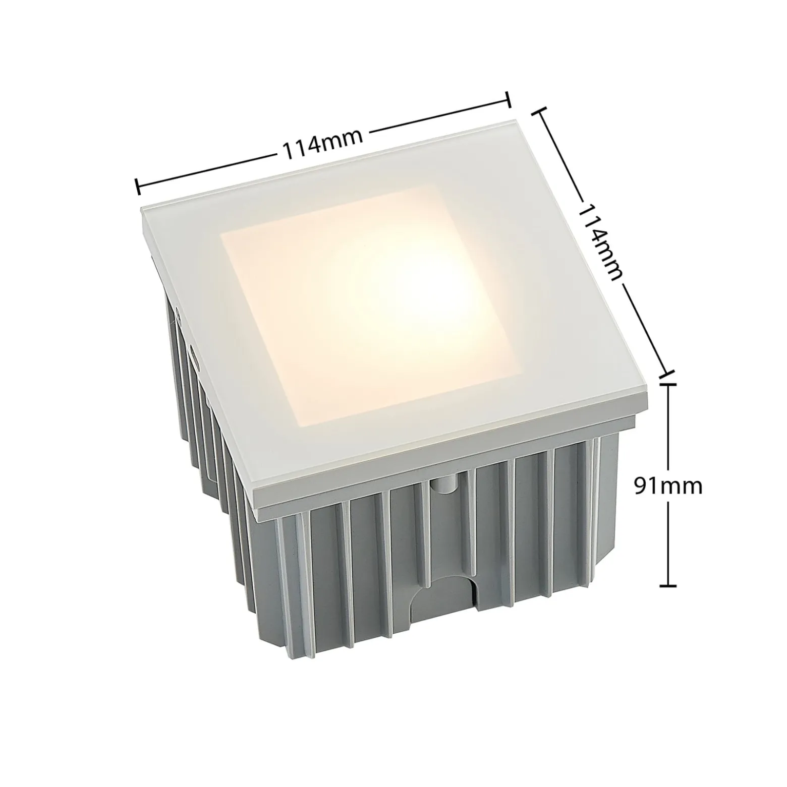 Arcchio LED upotettava seinävalaisin Zamo, valkoinen, 11 cm, metalli, IP65