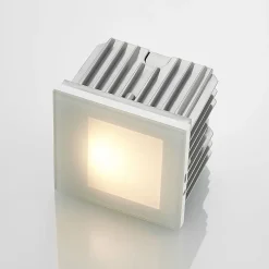 Arcchio LED upotettava seinävalaisin Zamo, valkoinen, 11 cm, metalli, IP65