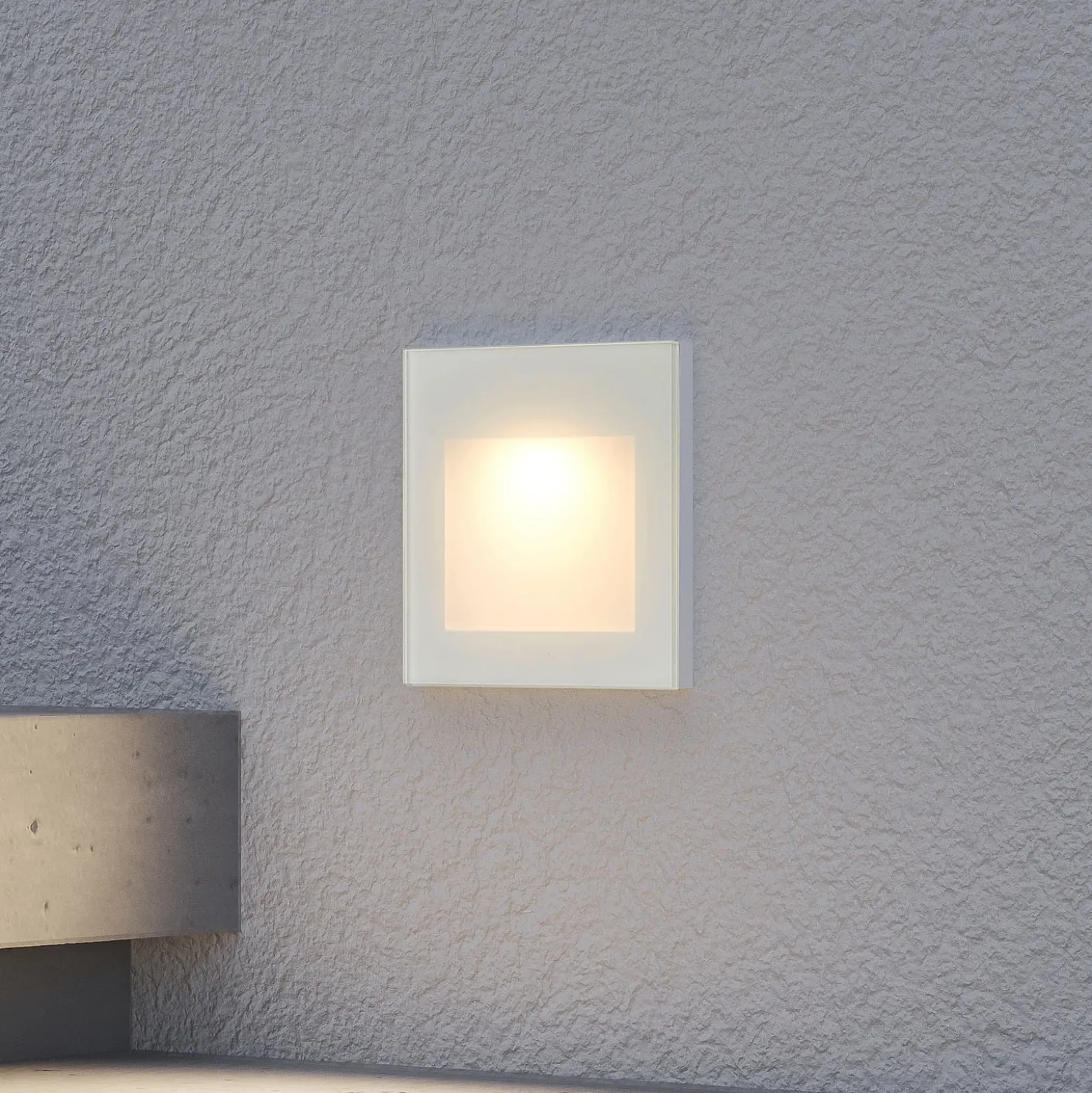 Arcchio LED upotettava seinävalaisin Zamo, valkoinen, 11 cm, metalli, IP65