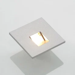 Arcchio LED uppoasennusvalaisin Vexi, 7,5 cm x 7,5 cm, hopea, CCT