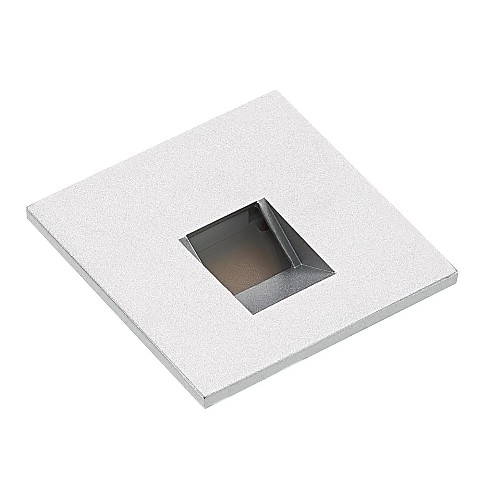 Arcchio LED uppoasennusvalaisin Vexi, 7,5 cm x 7,5 cm, hopea, CCT