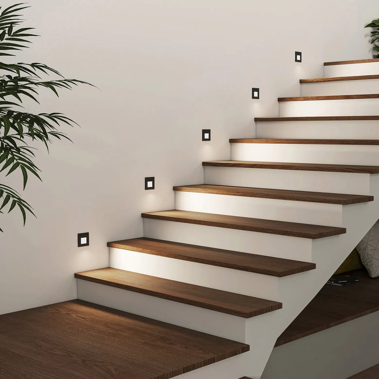 Arcchio LED uppoasennusvalaisin Vexi, 7,8 cm x 7,8 cm, musta, CCT