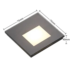 Arcchio LED uppoasennusvalaisin Vexi, 7,8 cm x 7,8 cm, musta, CCT