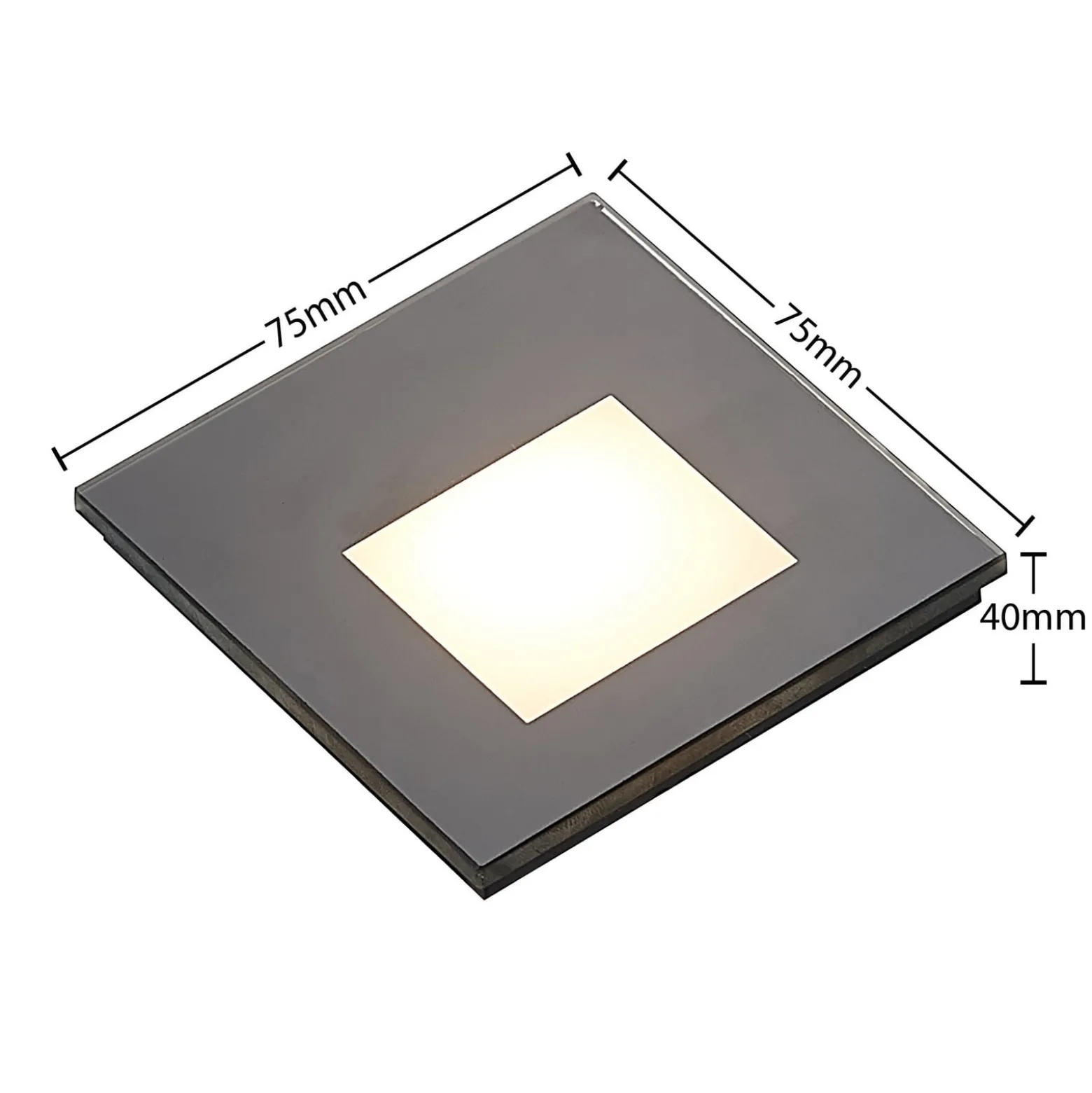 Arcchio LED uppoasennusvalaisin Vexi, 7,8 cm x 7,8 cm, musta, CCT
