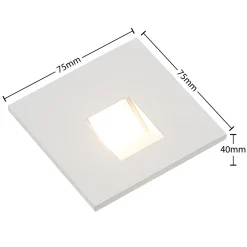 Arcchio LED uppoasennusvalaisin Vexi, 7,5 cm x 7,5 cm, valkoinen, CCT-arvo