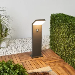 Arcchio LED-valaisin Yolena, anturi, 60 cm, antrasiittipunainen