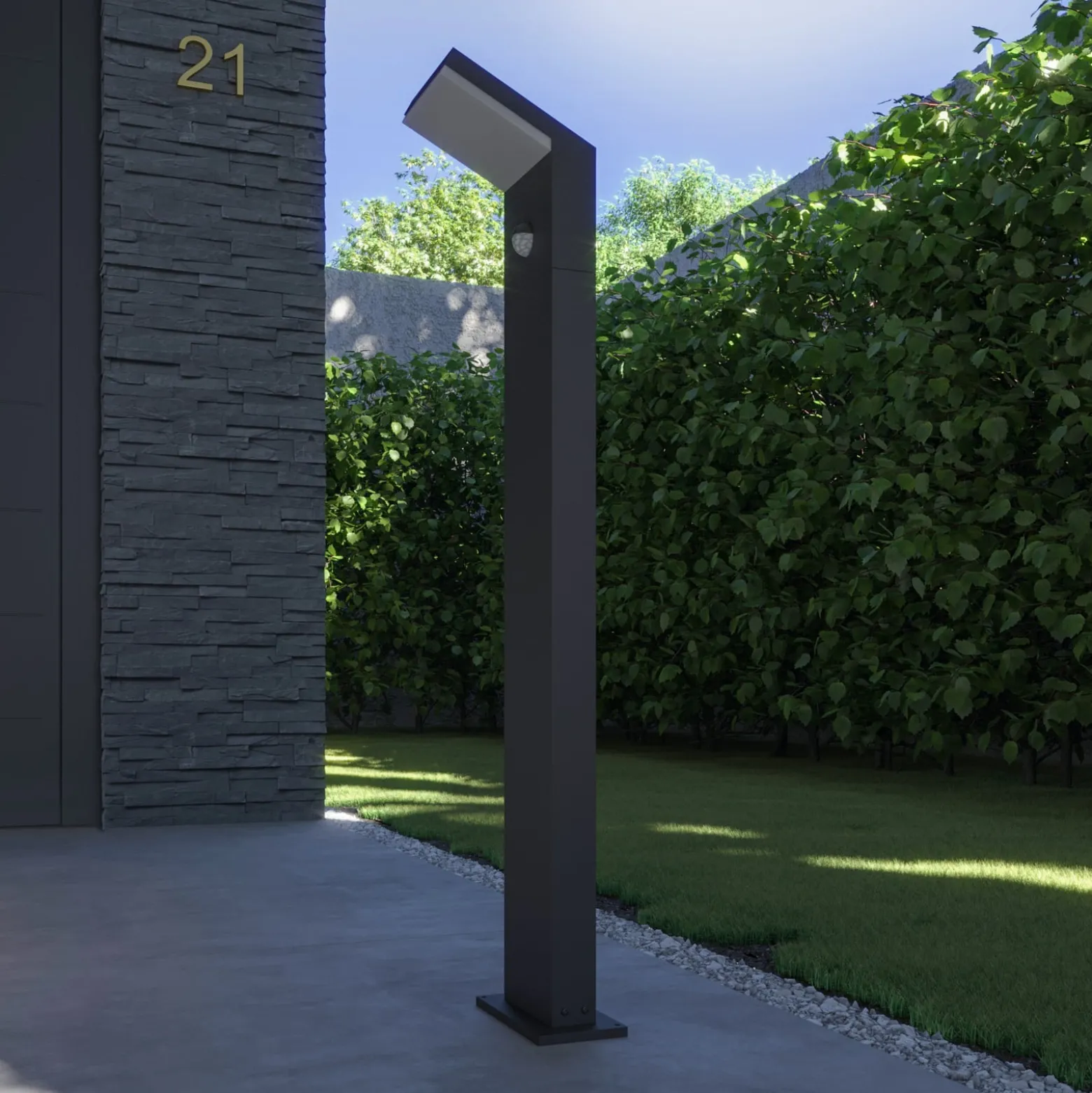 Arcchio LED-valaisin Yolena, anturi, 100cm, antrasiittipunainen