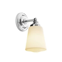 Arcchio Mahdi kylpyhuoneen seinävalaisin, kromi, lasi, 11cm, IP44