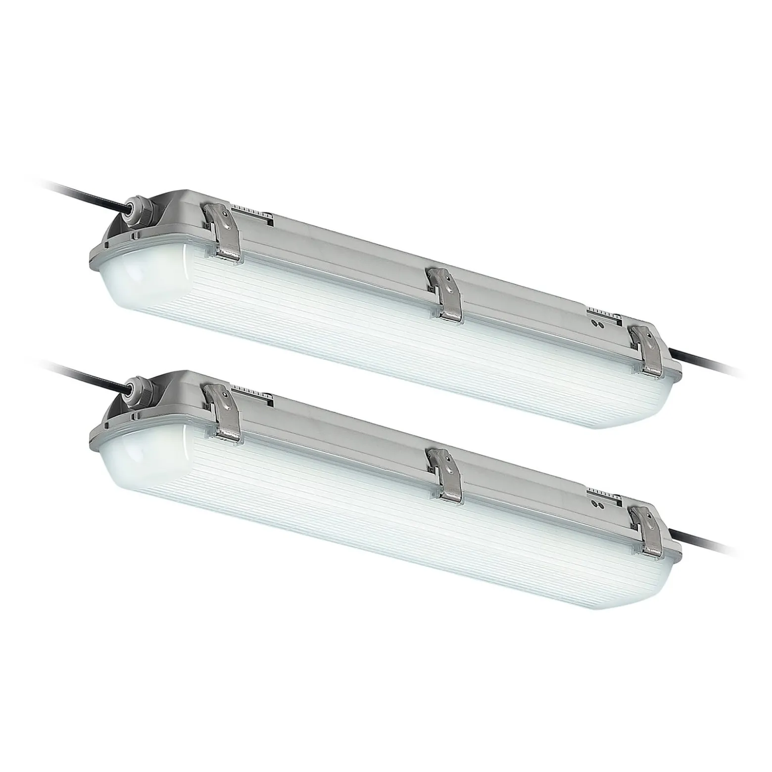 Arcchio Rao LED-kosteudenkestävä valaisin, pituus 61,8 cm, 2 kpl:n setti