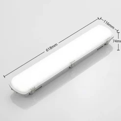 Arcchio Rao LED-kosteudenkestävä valaisin, pituus 61,8 cm, 2 kpl:n setti