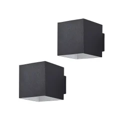 Arcchio seinävalaisin Zuzana, 2 kpl, musta, G9, 10 cm leveä