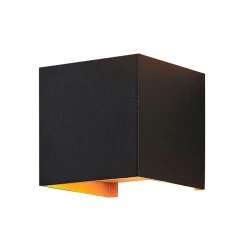 Arcchio seinävalaisin Zuzana, 2 kpl, musta-kultainen, G9, 10 cm