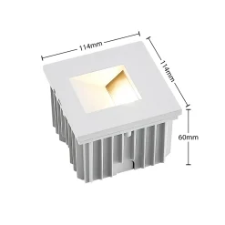 Arcchio upotettava seinävalaisin Zamo, G9, valkoinen, 12cm, metalli, IP65