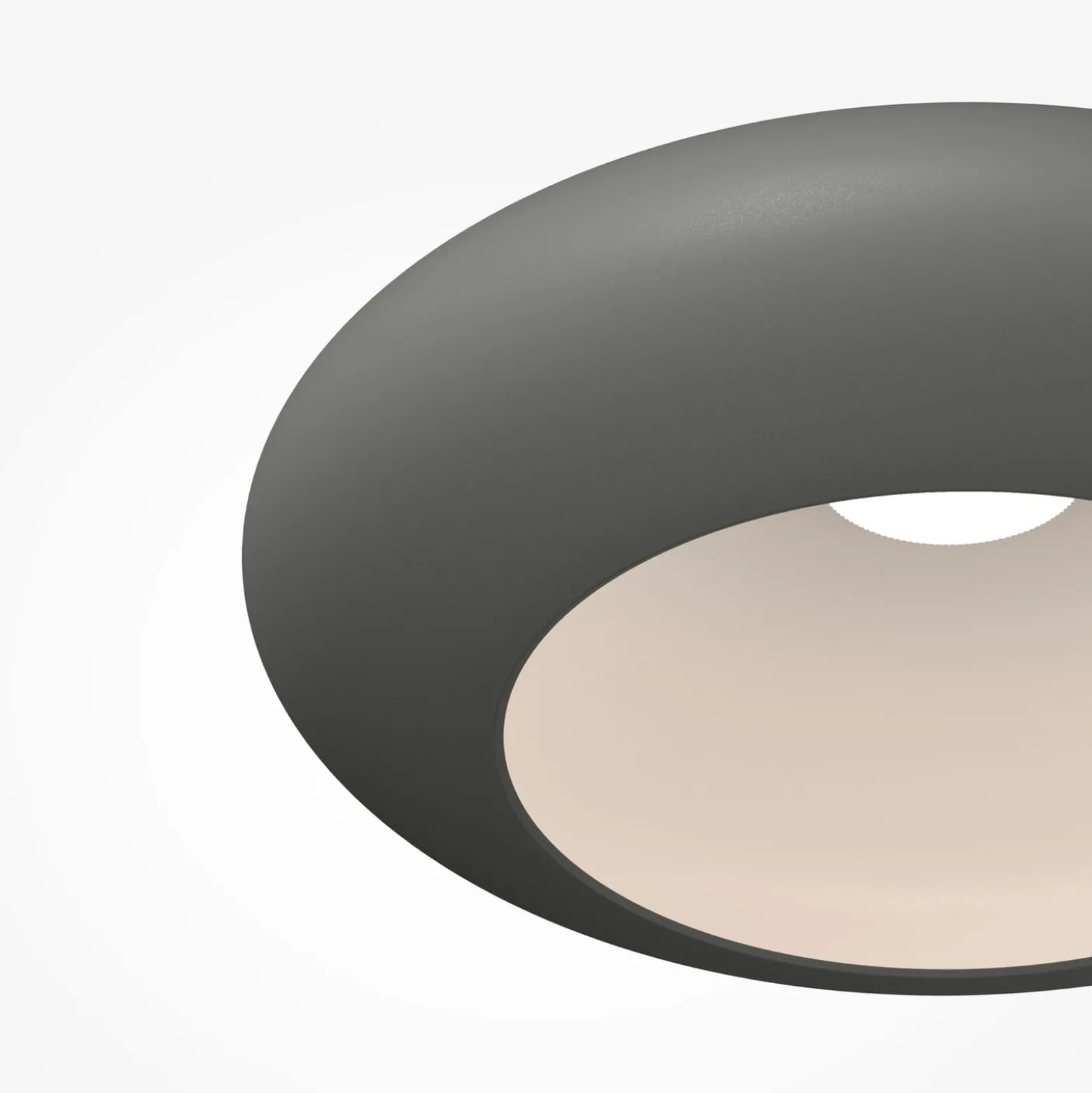 Aros-LED-kattovalaisin, tummanharmaa, halkaisija 40 cm, metalli, 3 000 K